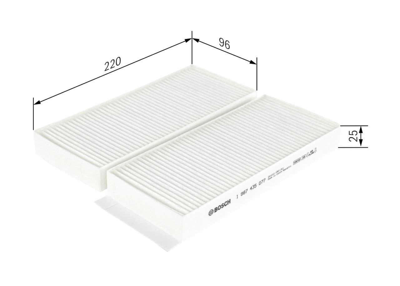 Filtru, aer habitaclu BOSCH 1 987 435 077