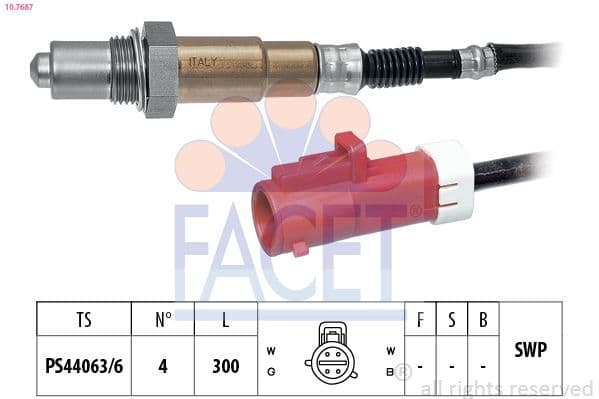 Sonda Lambda FACET Made in Italy - OE Equivalent 10.7687