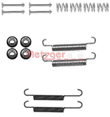 set accesorii, saboti frana parcare METZGER 105-0893
