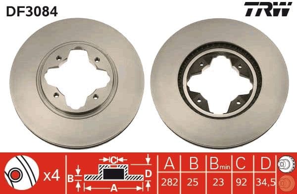 Disc frana TRW DF3084