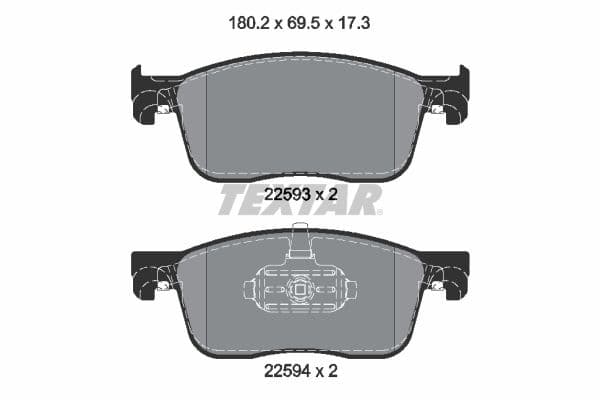 set placute frana,frana disc TEXTAR Q+ 2259301
