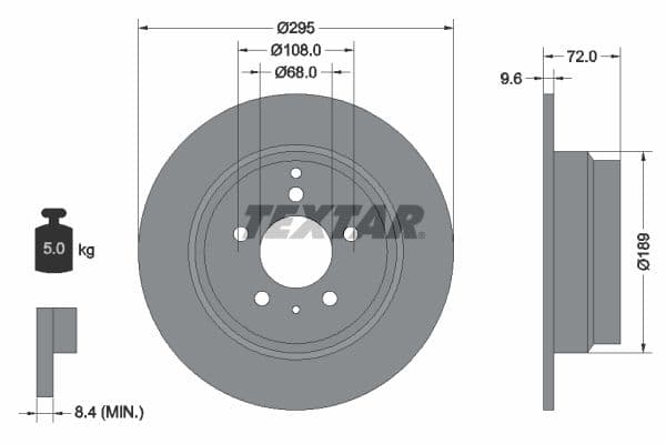 Disc frana TEXTAR PRO 92066803