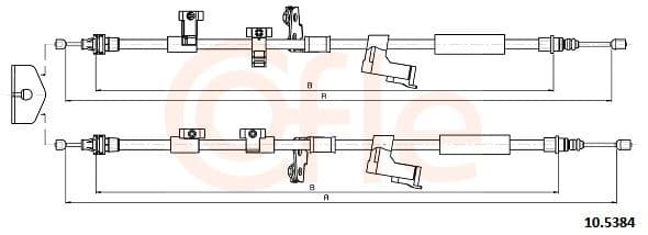 Cablu, frana de parcare COFLE 10.5384
