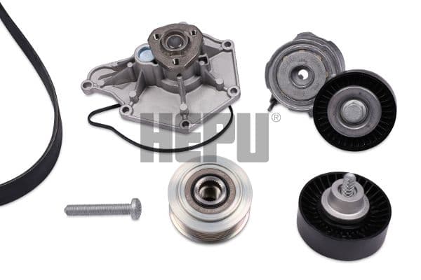 Pompa apa + Set curea transmisie cu caneluri HEPU PK05820
