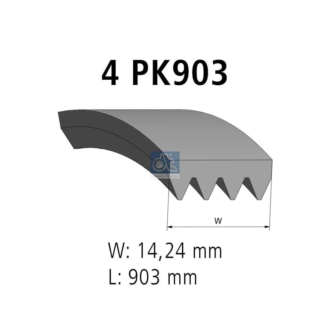 Curea transmisie cu caneluri DT Spare Parts 7.54800