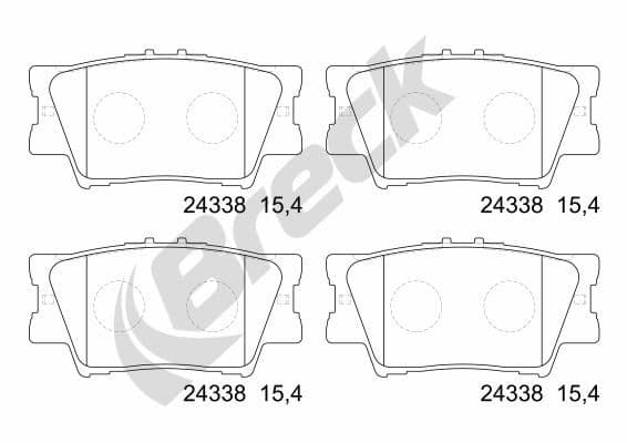 set placute frana,frana disc BRECK 24338 00 704 00