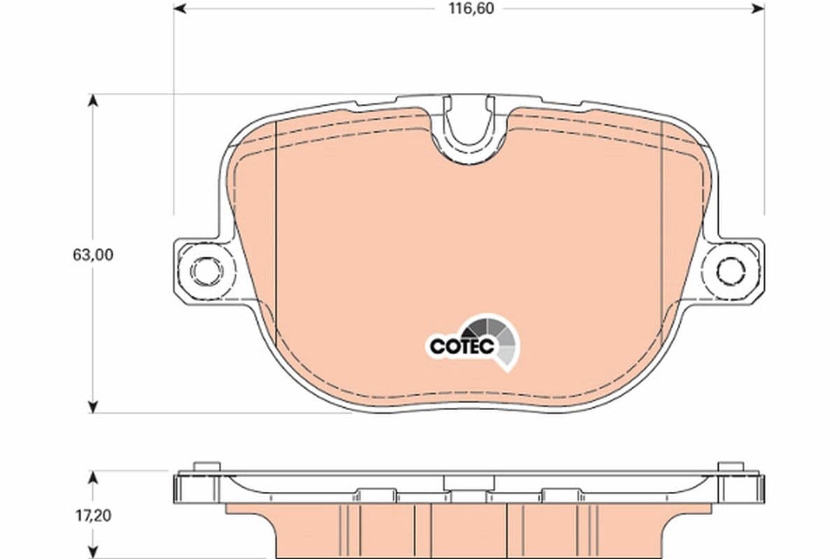 set placute frana,frana disc TRW GDB1824