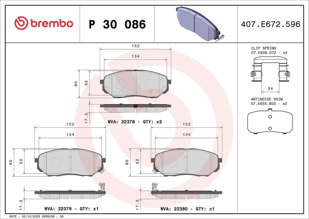 set placute frana,frana disc BREMBO PRIME LINE P 30 086