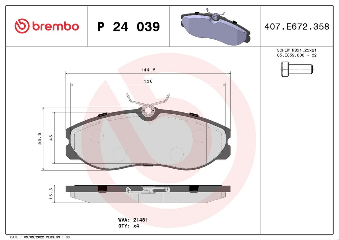 set placute frana,frana disc BREMBO PRIME LINE P 24 039