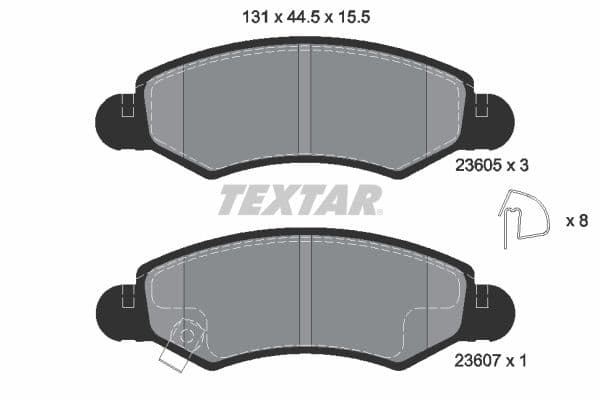 set placute frana,frana disc TEXTAR Q+ 2360501