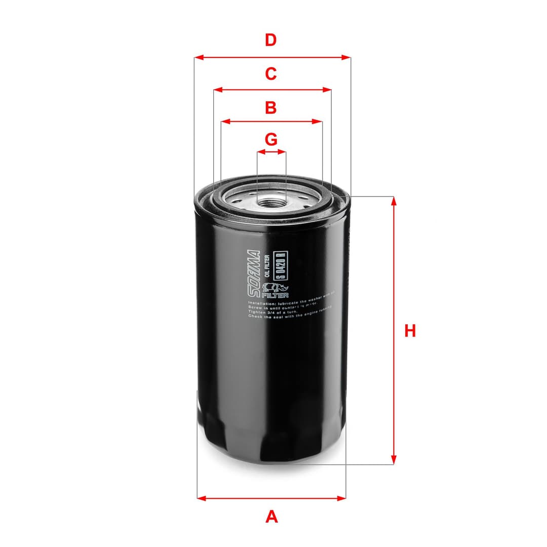 Filtru ulei SOFIMA S 0420 R