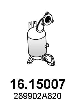 Filtru funingine/particule, sist.de esapament ASSO 16.15007