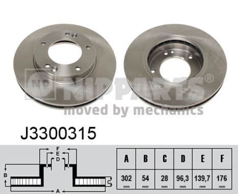 Disc frana NIPPARTS J3300315