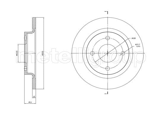 Disc frana METELLI 23-1846C