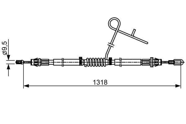 Cablu, frana de parcare BOSCH 1 987 482 559