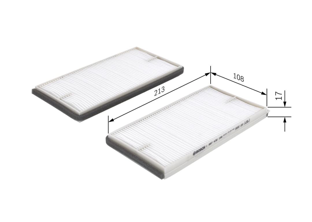 Filtru, aer habitaclu BOSCH 1 987 432 156