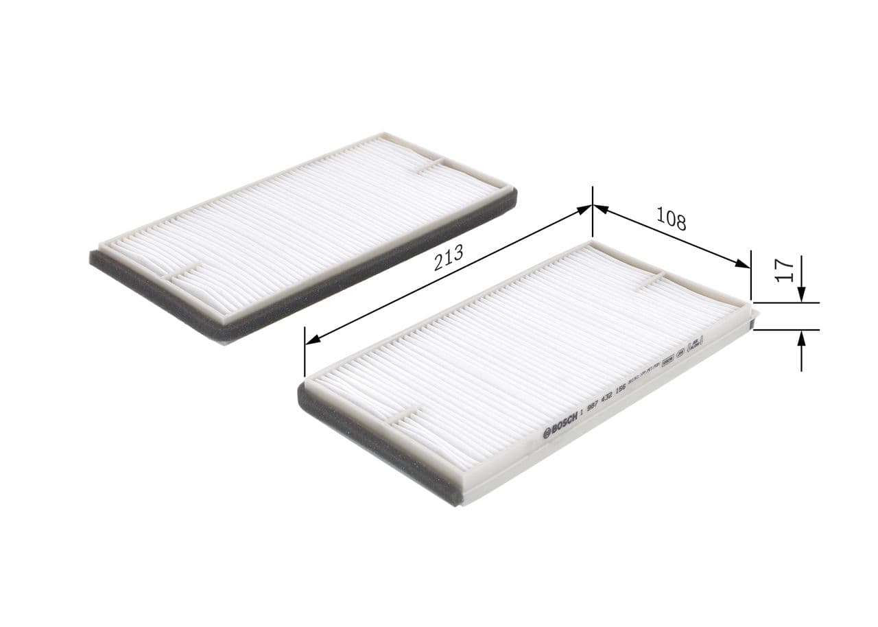 Filtru, aer habitaclu BOSCH 1 987 432 156