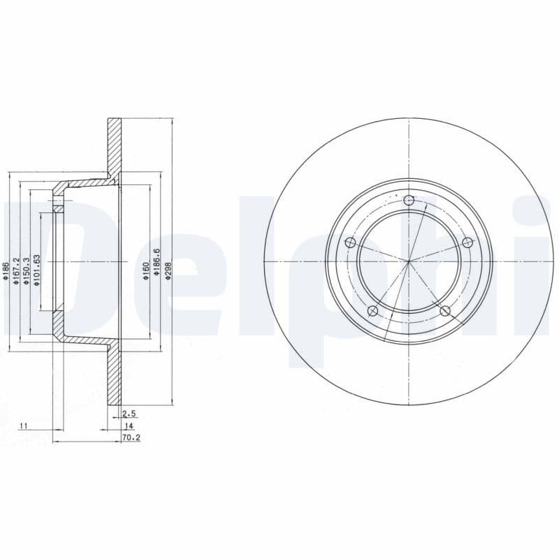 Disc frana DELPHI BG2297