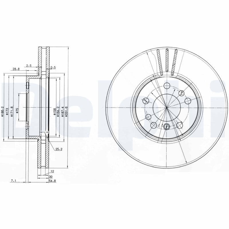 Disc frana DELPHI BG3628