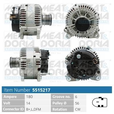Generator / Alternator MEAT & DORIA 5515217
