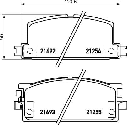 set placute frana,frana disc TEXTAR 2125401