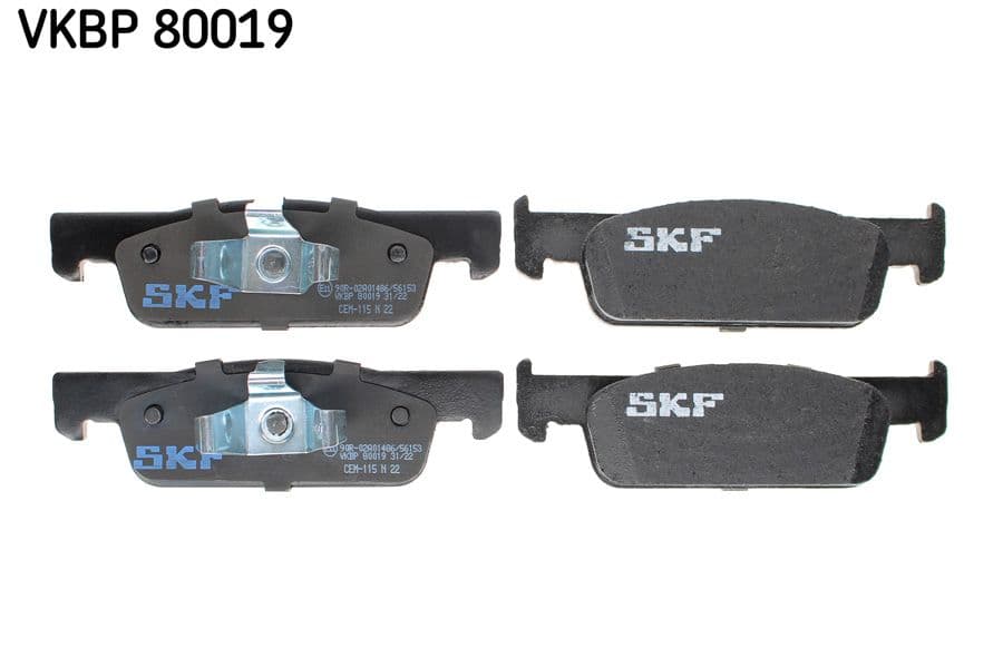 set placute frana,frana disc SKF VKBP 80019