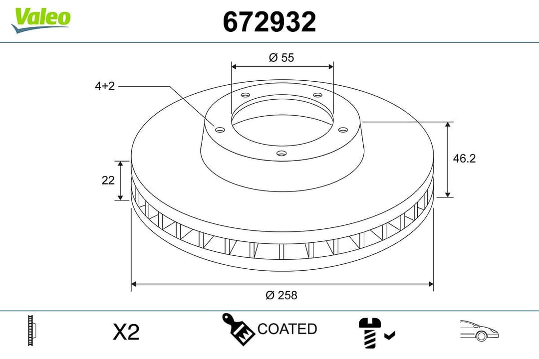 Disc frana VALEO 672932