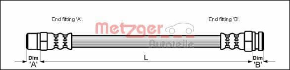 Furtun frana METZGER 4112520