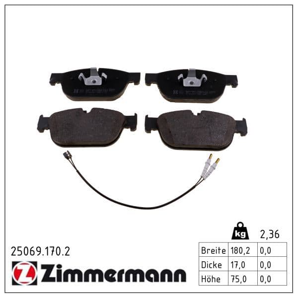 set placute frana,frana disc ZIMMERMANN 25069.170.2