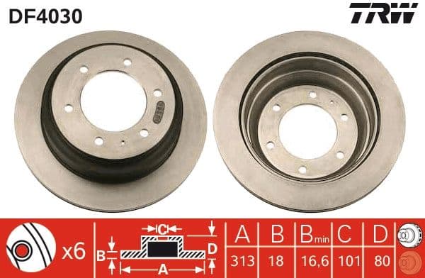 Disc frana TRW DF4030