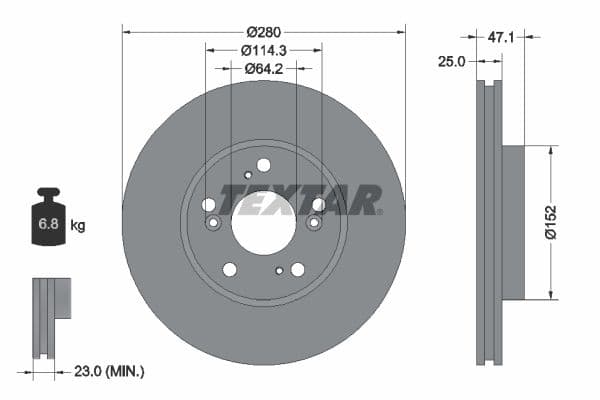 Disc frana TEXTAR PRO 92146603