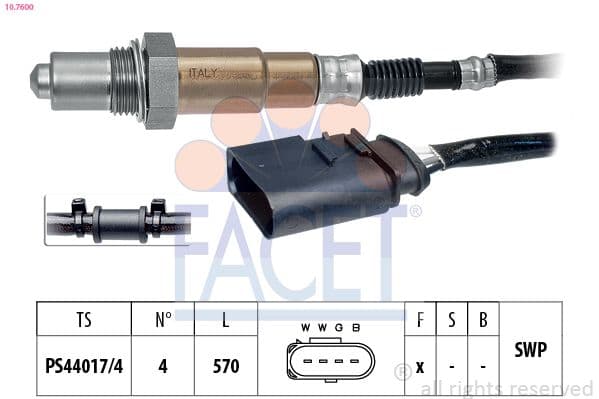 Sonda Lambda FACET Made in Italy - OE Equivalent 10.7600