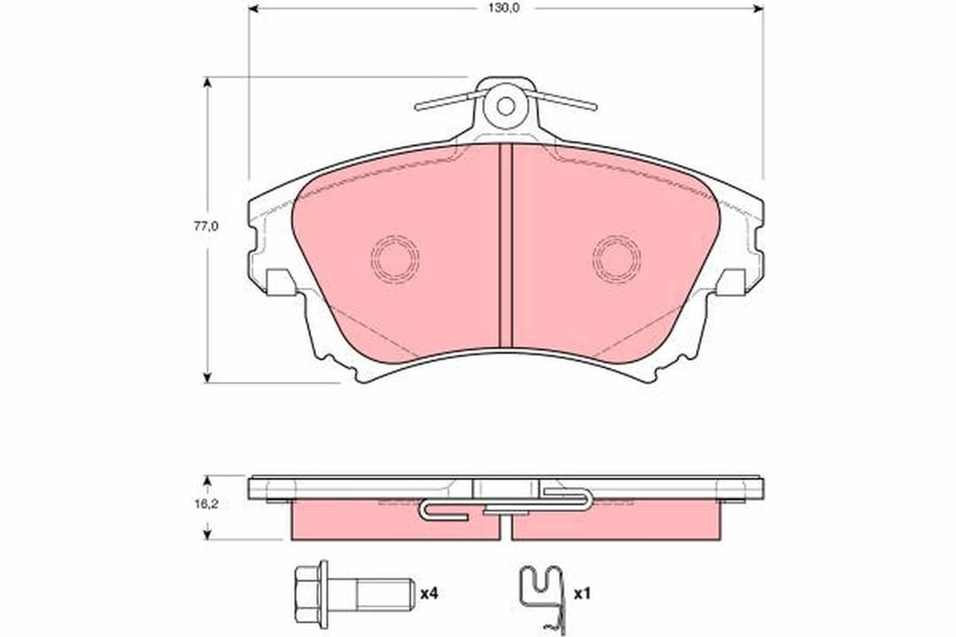 set placute frana,frana disc TRW GDB3389