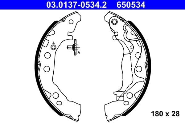 Set saboti frana ATE 03.0137-0534.2
