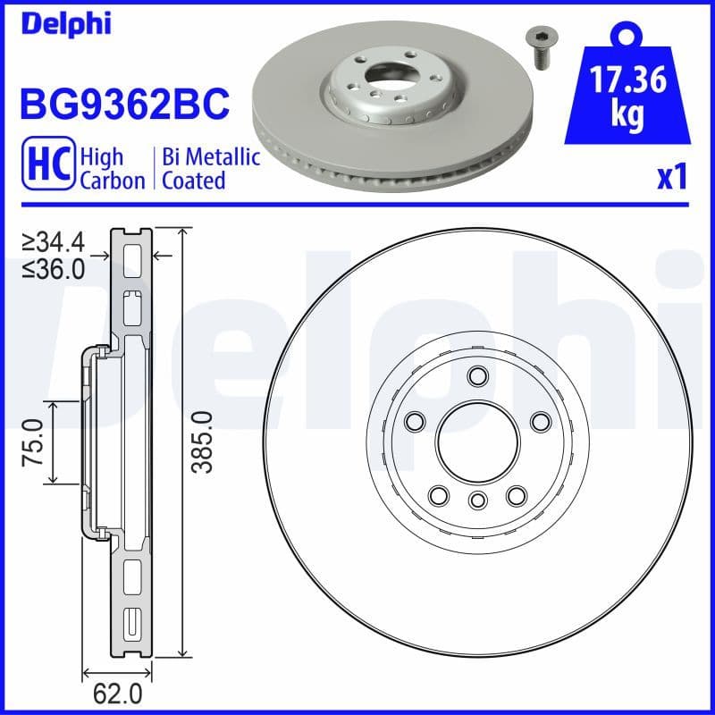 Disc frana DELPHI BG9362BC