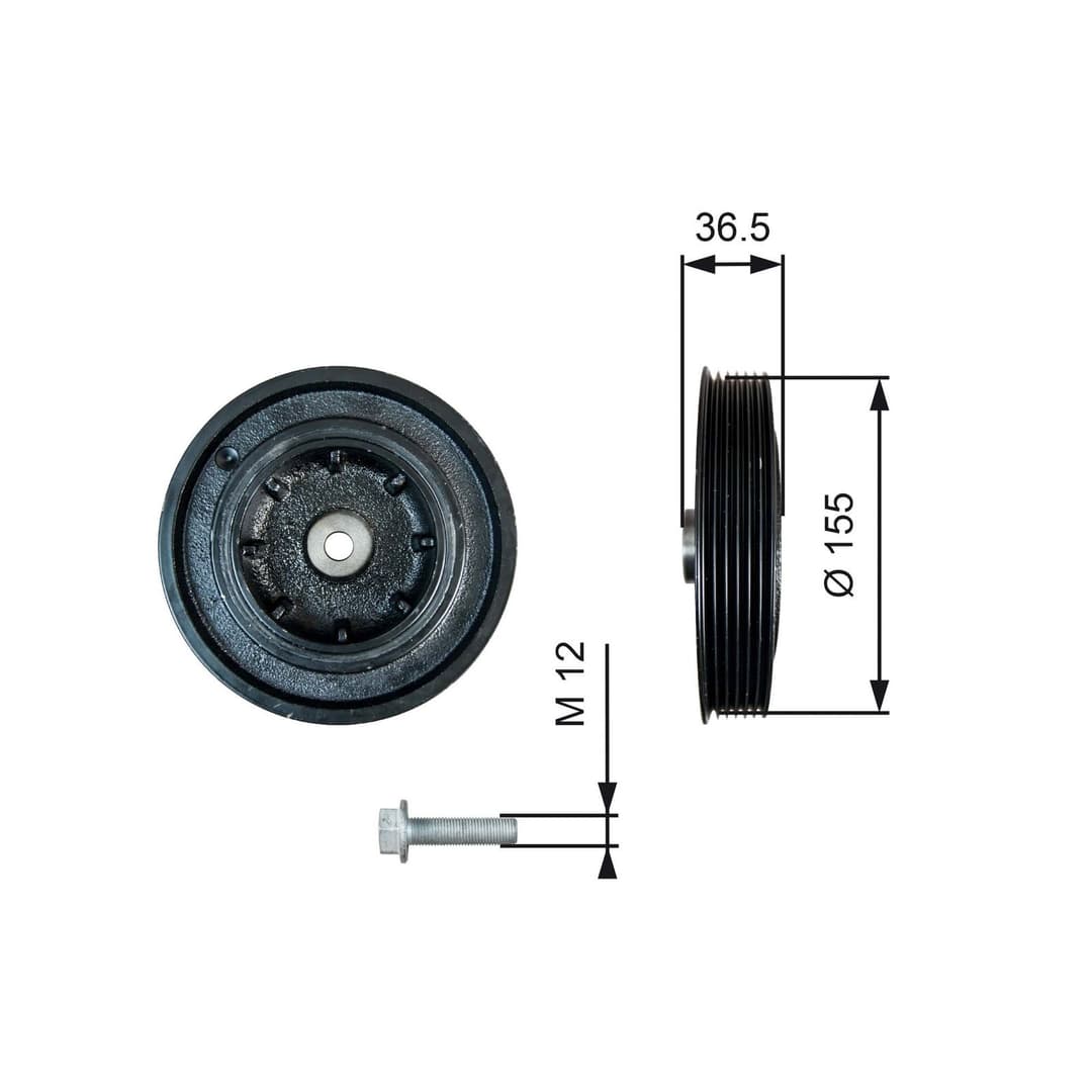 Fulie curea, arbore cotit GATES DriveAlign™ TVD1128A