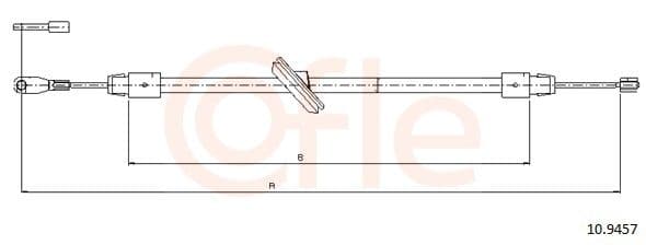 Cablu, frana de parcare COFLE 10.9457