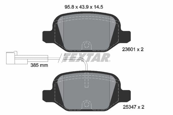 set placute frana,frana disc TEXTAR Q+ 2360104