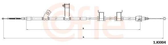 Cablu, frana de parcare COFLE 1.KI004