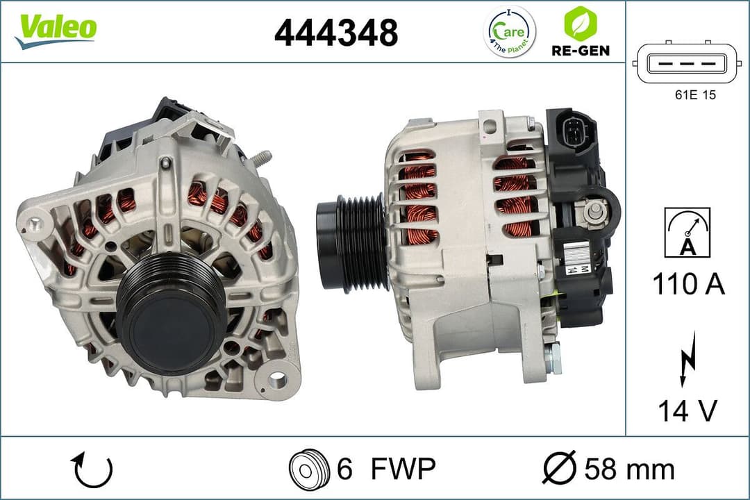 Generator / Alternator VALEO 444348