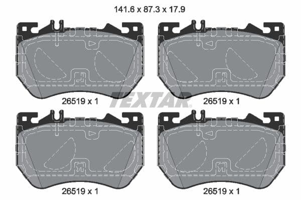 set placute frana,frana disc TEXTAR Q+ 2651901