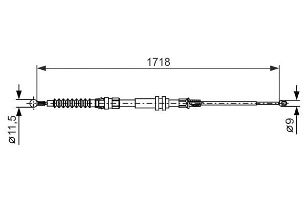Cablu, frana de parcare BOSCH 1 987 482 378