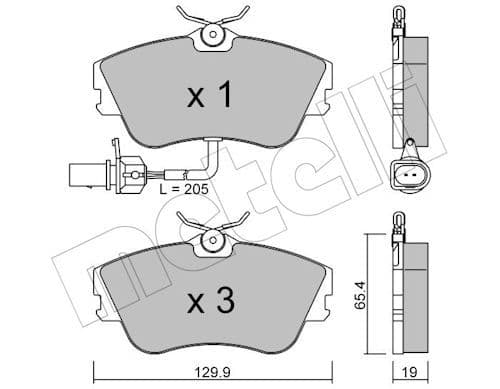 set placute frana,frana disc METELLI 22-0164-1