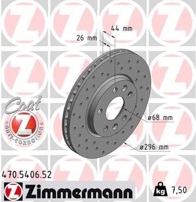 Disc frana ZIMMERMANN 470.5406.52