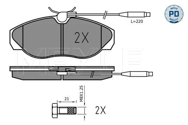 set placute frana,frana disc MEYLE -PD: Advanced performance and design. 025 217 9719/PD
