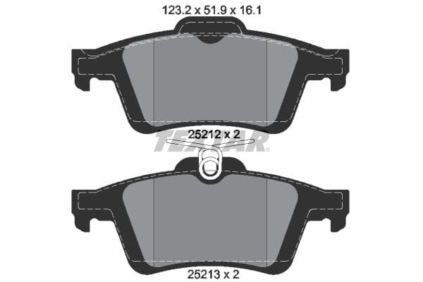 set placute frana,frana disc TEXTAR Q+ 2521201