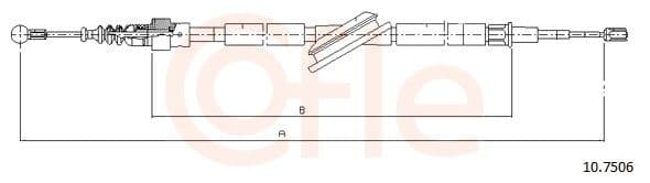 Cablu, frana de parcare COFLE 10.7506