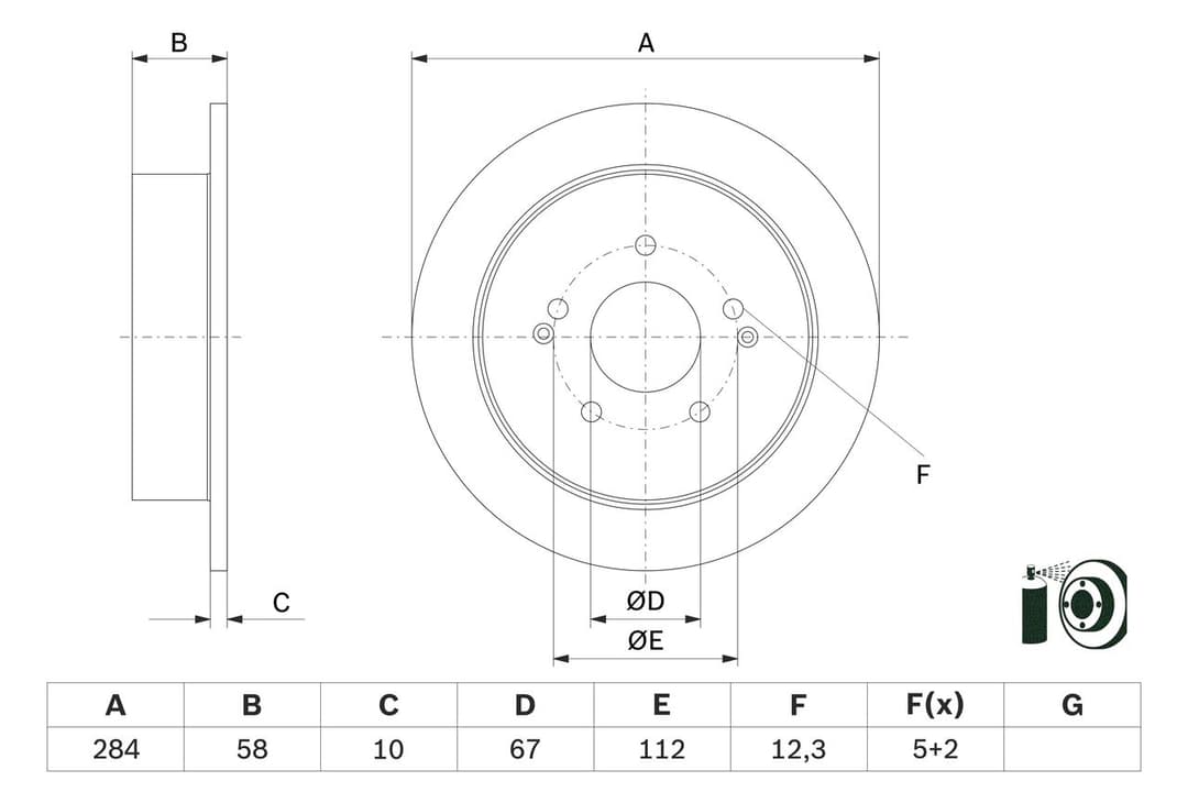 Disc frana BOSCH 0 986 479 H16