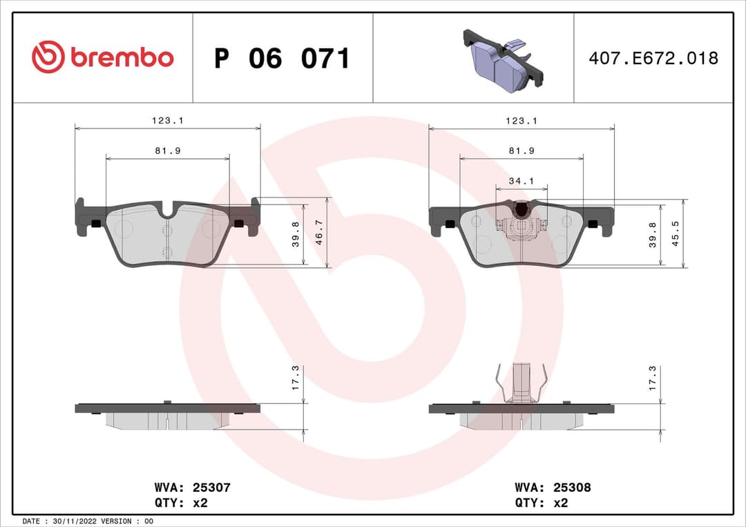 set placute frana,frana disc BREMBO PRIME LINE P 06 071