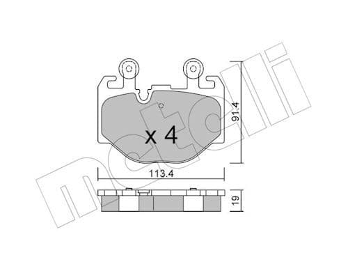 set placute frana,frana disc METELLI 22-1411-0